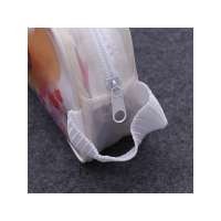 Clear pvc fastening tape seal make up supplies tool set package hanging hole bag pvc pouch felted pvc sack for document factory