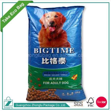 Moisture proof 20kg 25kg dog food animal feed pp woven bag